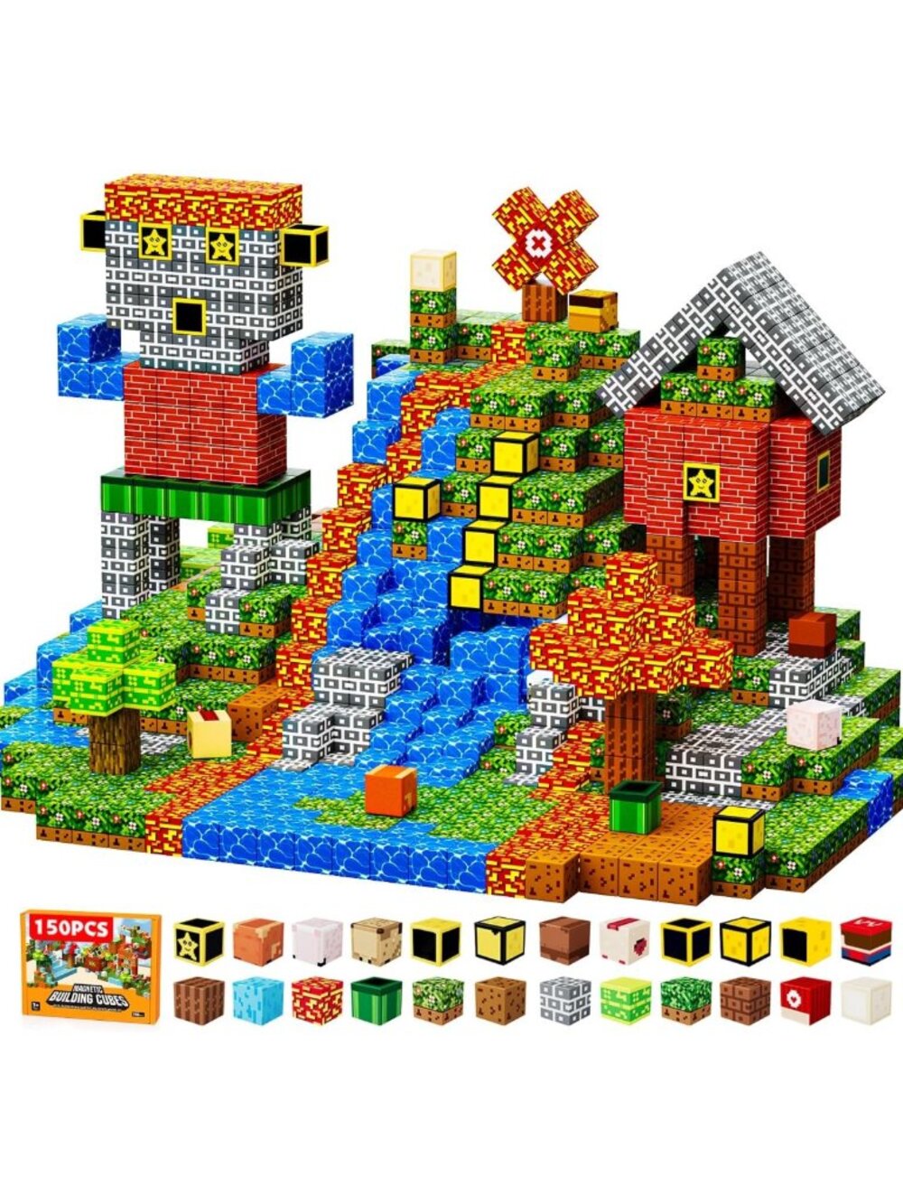 150 PCS Magnetic Building Blocks - STEM Toys for Kids Age 3+ | Creative Play